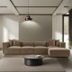 Γωνιακός Καναπές Sora (L1-O1-O1-1R-POUFFE ) - Χρώμα Καφέ - 430x102x75εκ - Δώρο το Πουφ