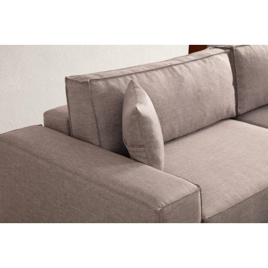 Corner Sofa-Bed Pırlo Corner Right - Brown Brown Corner Sofa-Bed Pırlo Corner Right - Brown Brown