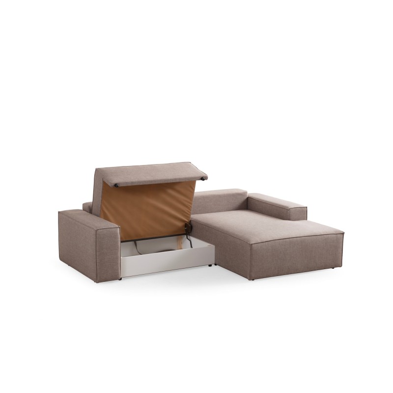Corner Sofa-Bed Pırlo Corner Right - Brown Brown