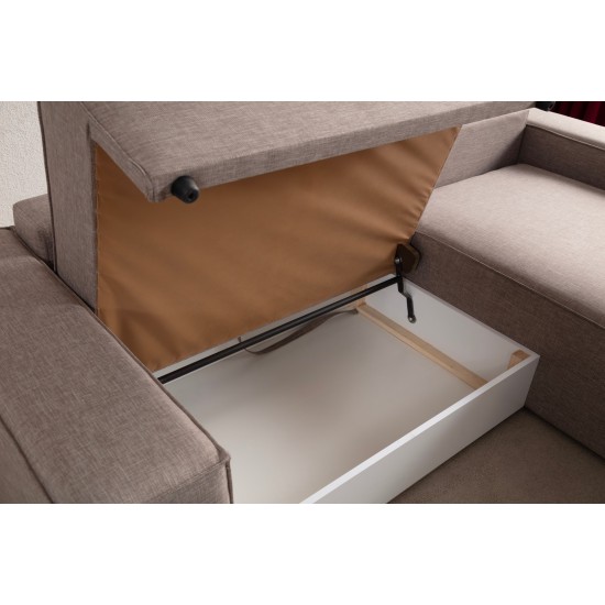 Corner Sofa-Bed Pırlo Corner Right - Brown Brown Corner Sofa-Bed Pırlo Corner Right - Brown Brown