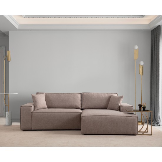 Corner Sofa-Bed Pırlo Corner Right - Brown Brown Corner Sofa-Bed Pırlo Corner Right - Brown Brown