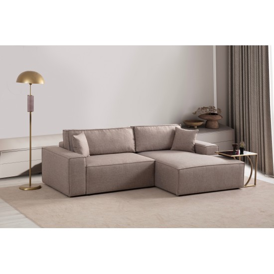 Corner Sofa-Bed Pırlo Corner Right - Brown Brown Corner Sofa-Bed Pırlo Corner Right - Brown Brown