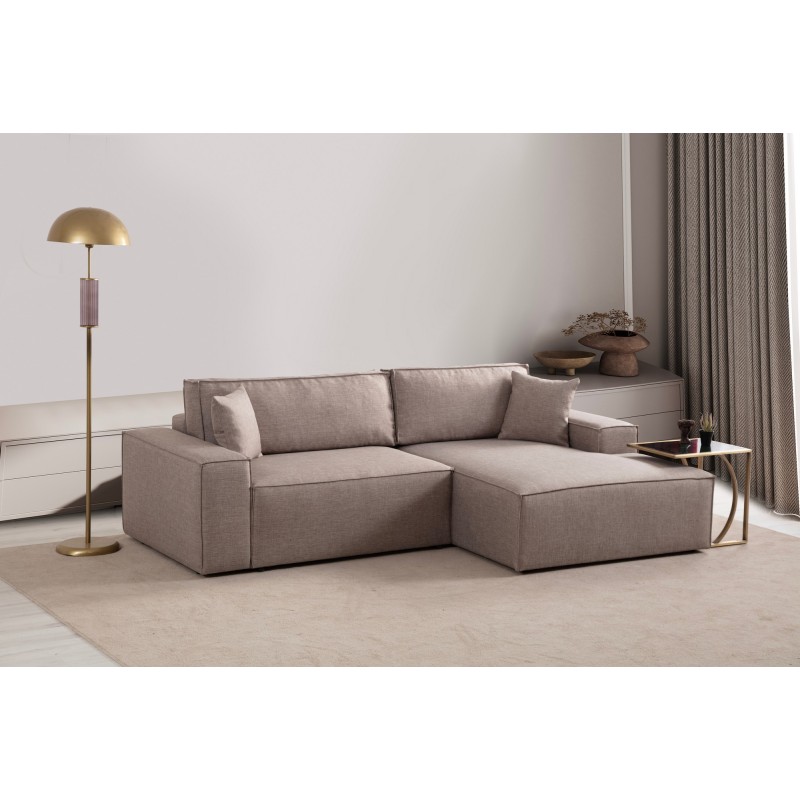 Corner Sofa-Bed Pırlo Corner Right - Brown Brown