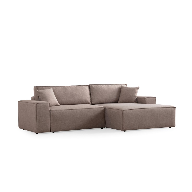 Corner Sofa-Bed Pırlo Corner Right - Brown Brown