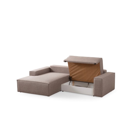 Corner Sofa-Bed Pırlo Corner Left - Brown Brown Corner Sofa-Bed Pırlo Corner Left - Brown Brown