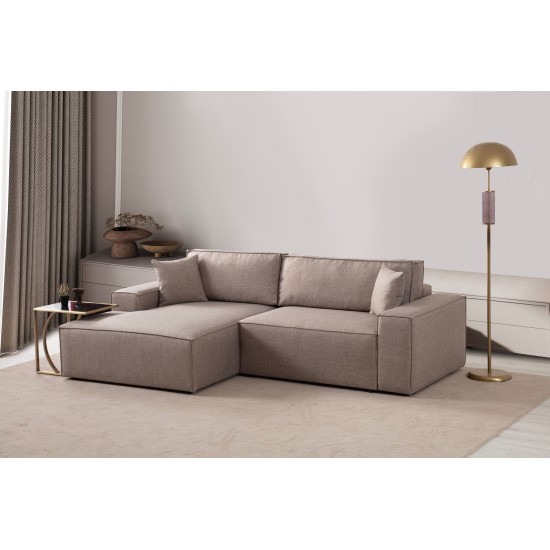 Corner Sofa-Bed Pırlo Corner Left - Brown Brown Corner Sofa-Bed Pırlo Corner Left - Brown Brown
