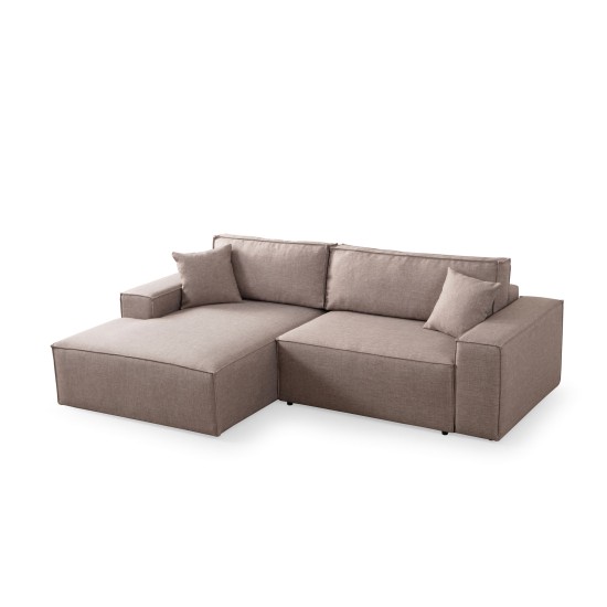 Corner Sofa-Bed Pırlo Corner Left - Brown Brown Corner Sofa-Bed Pırlo Corner Left - Brown Brown