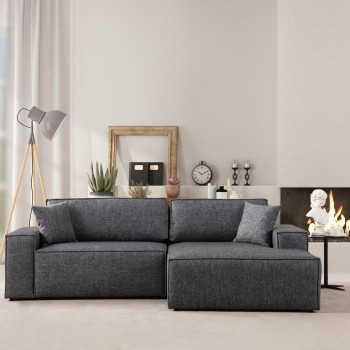 Corner Sofa-Bed Pırlo Corner Right - Dark Grey Dark Grey
