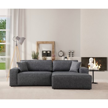 Corner Sofa-Bed Pırlo Corner Right - Dark Grey Dark Grey