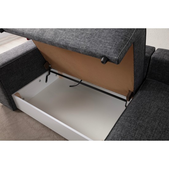Corner Sofa-Bed Pırlo Corner Right - Dark Grey Dark Grey Corner Sofa-Bed Pırlo Corner Right - Dark Grey Dark Grey