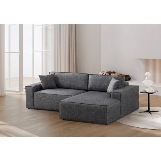 Corner Sofa-Bed Pırlo Corner Right - Dark Grey Dark Grey Corner Sofa-Bed Pırlo Corner Right - Dark Grey Dark Grey