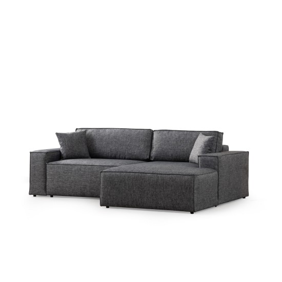 Corner Sofa-Bed Pırlo Corner Right - Dark Grey Dark Grey Corner Sofa-Bed Pırlo Corner Right - Dark Grey Dark Grey
