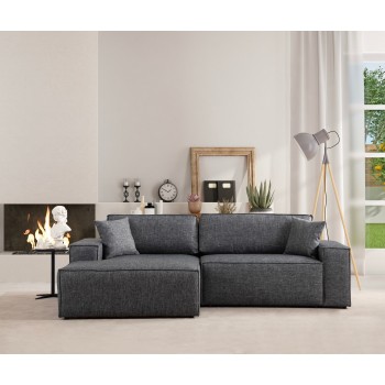Corner Sofa-Bed Pırlo Corner Left - Dark Grey Dark Grey