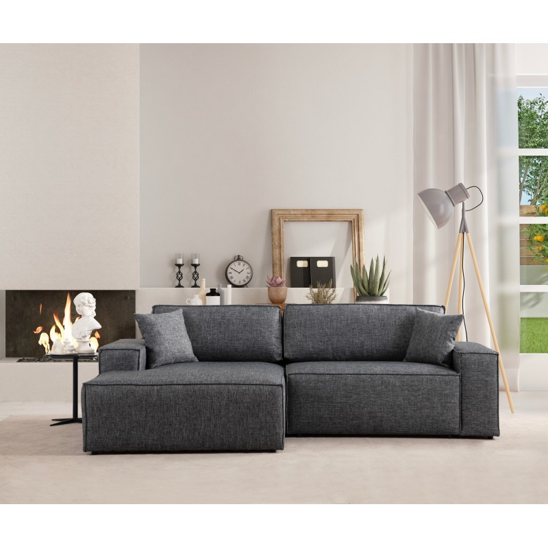 Corner Sofa-Bed Pırlo Corner Left - Dark Grey Dark Grey