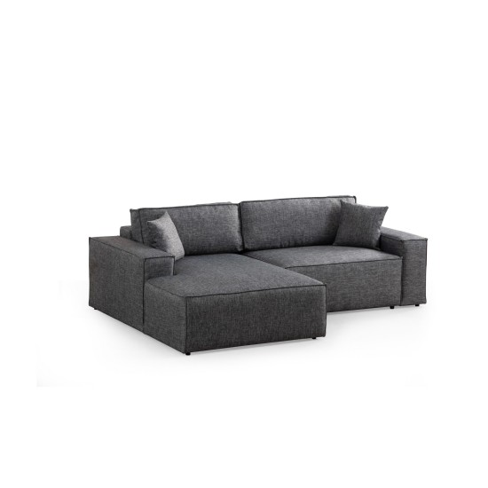 Corner Sofa-Bed Pırlo Corner Left - Dark Grey Dark Grey Corner Sofa-Bed Pırlo Corner Left - Dark Grey Dark Grey
