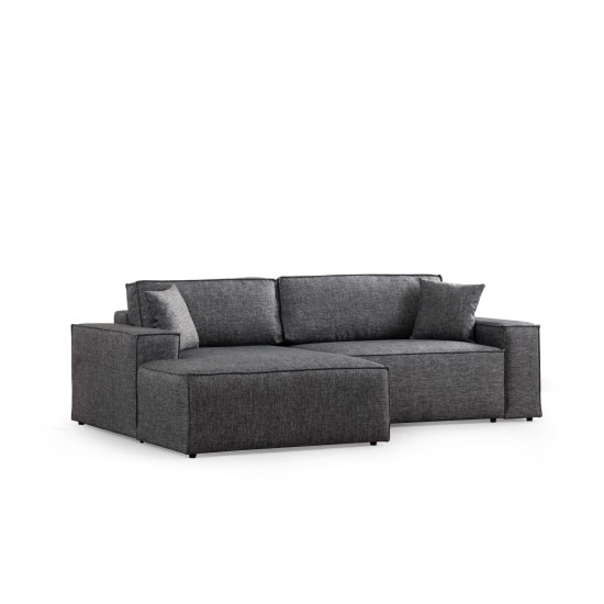 Corner Sofa-Bed Pırlo Corner Left - Dark Grey Dark Grey Corner Sofa-Bed Pırlo Corner Left - Dark Grey Dark Grey