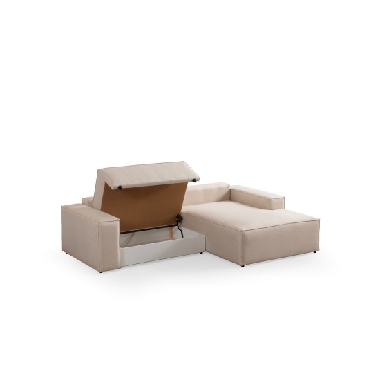 Corner Sofa-Bed Pırlo Corner Right - Ecru Ecru Corner Sofa-Bed Pırlo Corner Right - Ecru Ecru