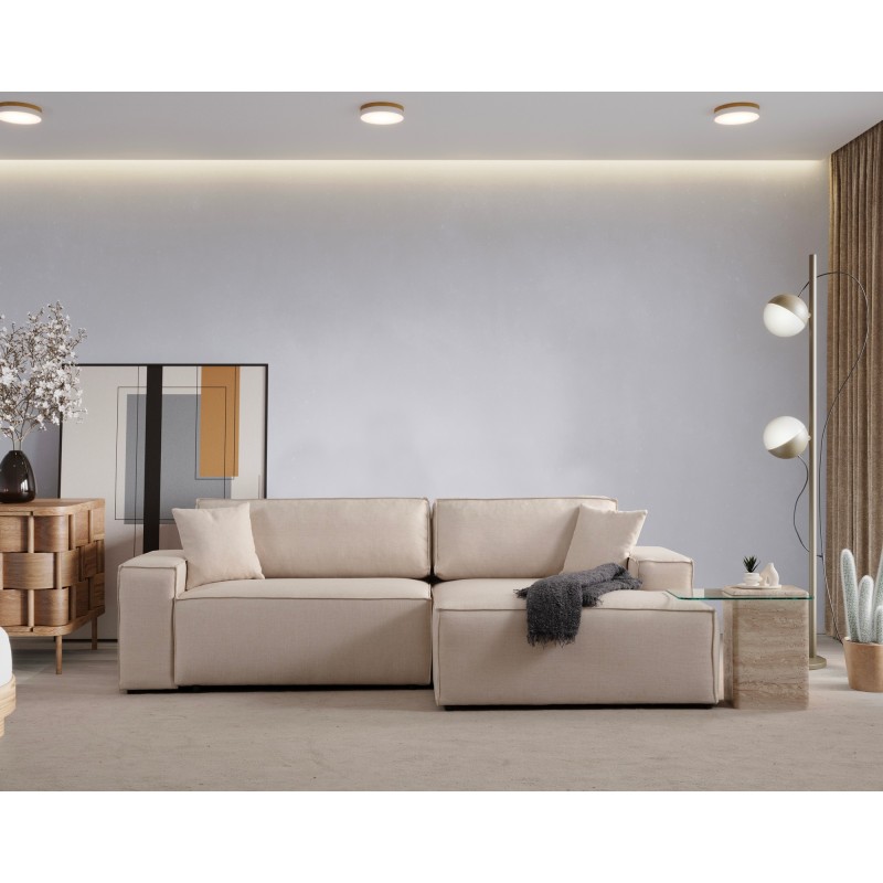 Corner Sofa-Bed Pırlo Corner Right - Ecru Ecru