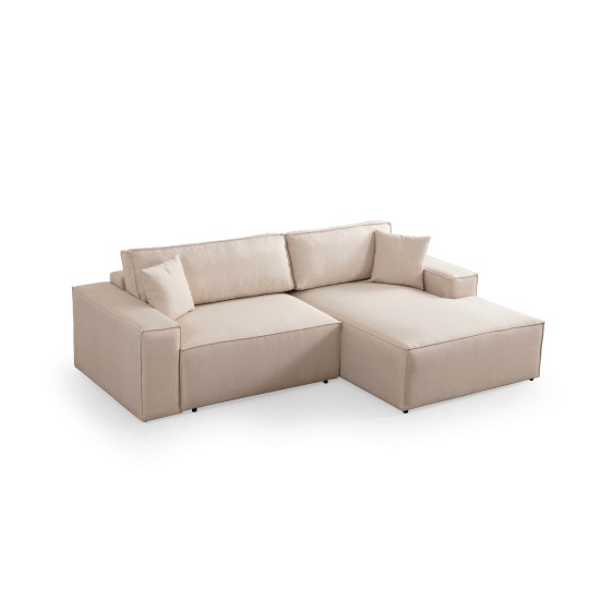Corner Sofa-Bed Pırlo Corner Right - Ecru Ecru Corner Sofa-Bed Pırlo Corner Right - Ecru Ecru