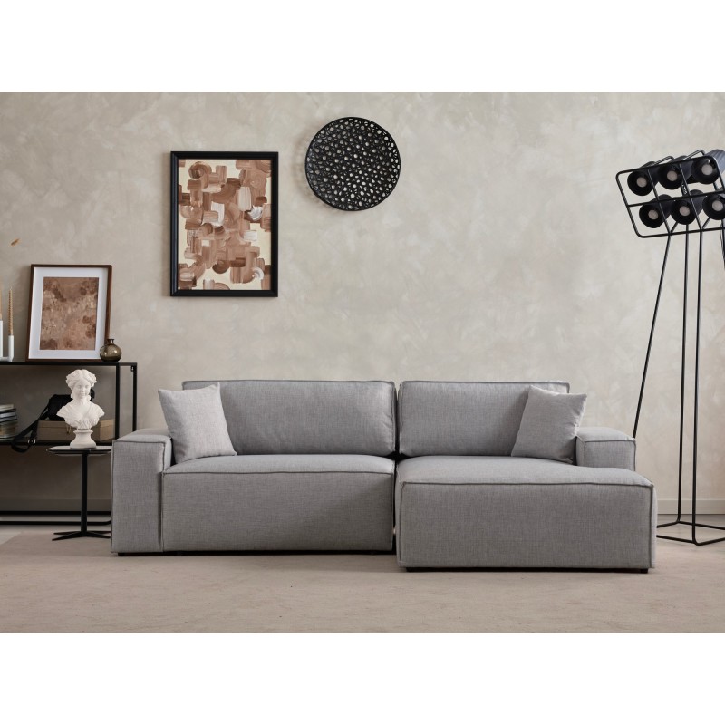 Corner Sofa-Bed Pırlo Corner Right - Light Grey Light Grey