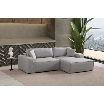 Corner Sofa-Bed Pırlo Corner Right - Light Grey Light Grey
