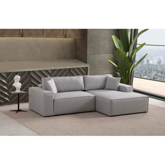 Corner Sofa-Bed Pırlo Corner Right - Light Grey Light Grey Corner Sofa-Bed Pırlo Corner Right - Light Grey Light Grey