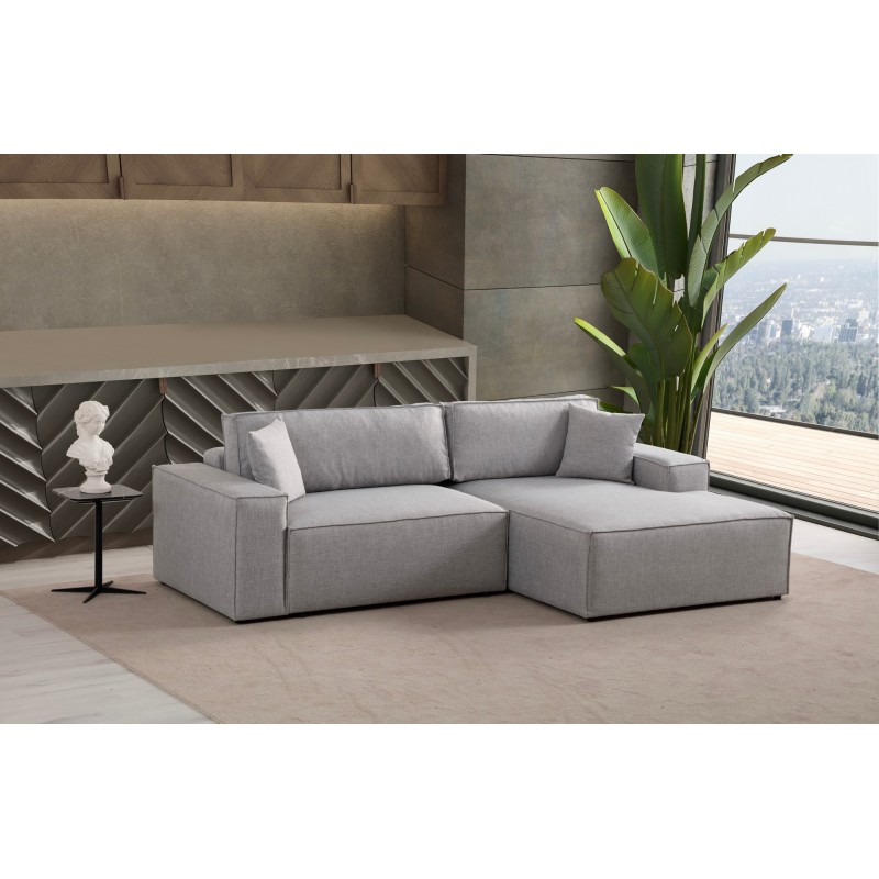 Corner Sofa-Bed Pırlo Corner Right - Light Grey Light Grey