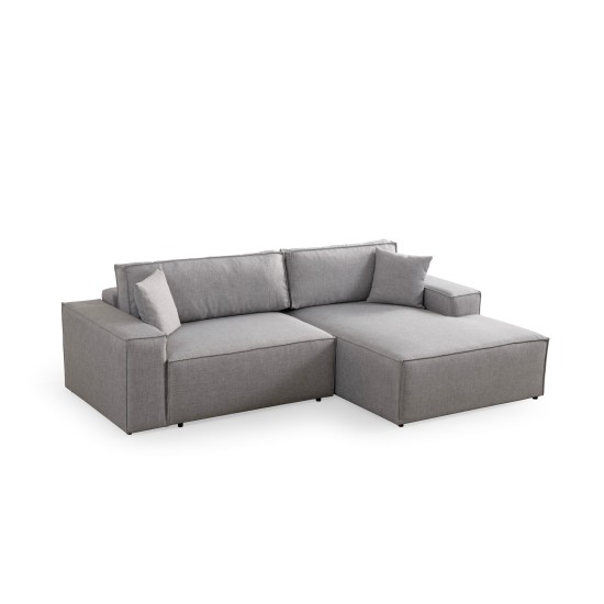 Corner Sofa-Bed Pırlo Corner Right - Light Grey Light Grey Corner Sofa-Bed Pırlo Corner Right - Light Grey Light Grey