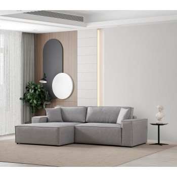 Corner Sofa-Bed Pırlo Corner Left - Light Grey Light Grey
