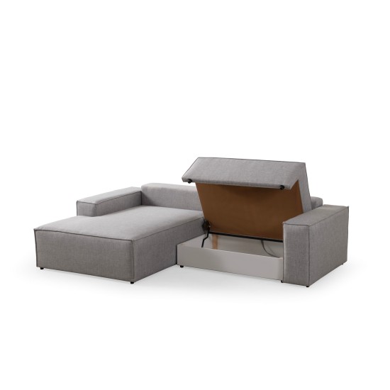 Corner Sofa-Bed Pırlo Corner Left - Light Grey Light Grey Corner Sofa-Bed Pırlo Corner Left - Light Grey Light Grey