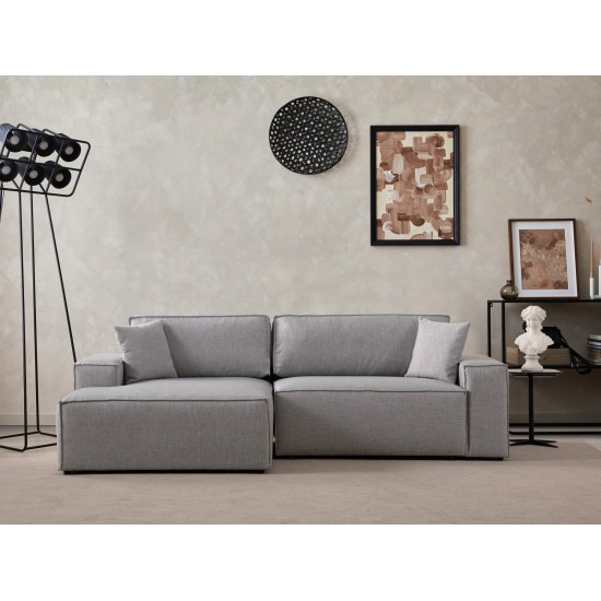 Corner Sofa-Bed Pırlo Corner Left - Light Grey Light Grey Corner Sofa-Bed Pırlo Corner Left - Light Grey Light Grey