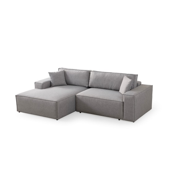 Corner Sofa-Bed Pırlo Corner Left - Light Grey Light Grey Corner Sofa-Bed Pırlo Corner Left - Light Grey Light Grey