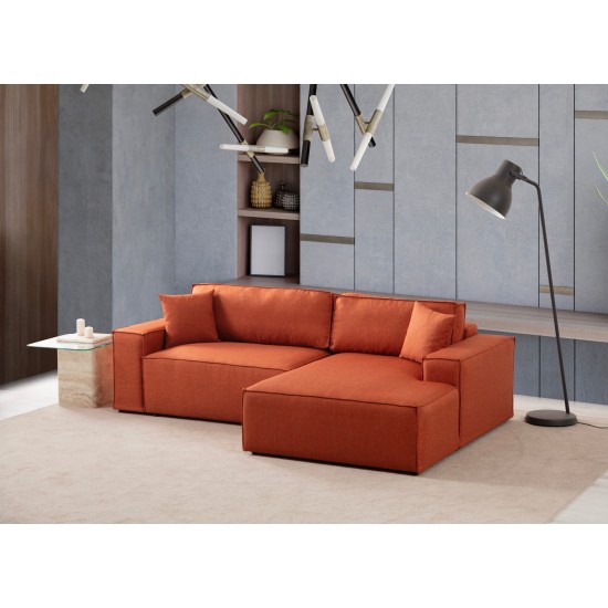 Corner Sofa-Bed Pırlo Corner Right - Orange Orange Corner Sofa-Bed Pırlo Corner Right - Orange Orange