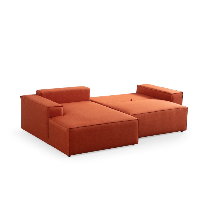 Γωνιακός Καναπές Κρεβάτι Pırlo Αριστερή Γωνία 206x145x43εκ - Orange Orange