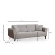 3-Seat Sofa-Bed Aren - Grey Grey 3-Seat Sofa-Bed Aren - Grey Grey