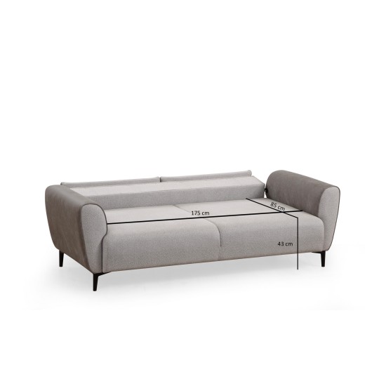 3-Seat Sofa-Bed Aren - Grey Grey 3-Seat Sofa-Bed Aren - Grey Grey