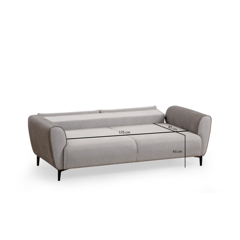 3-Seat Sofa-Bed Aren - Grey Grey