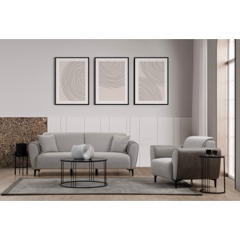 3-Seat Sofa-Bed Aren - Grey Grey