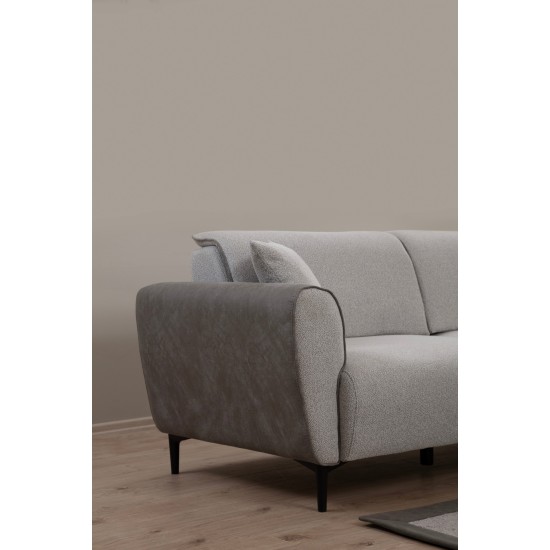 3-Seat Sofa-Bed Aren - Grey Grey 3-Seat Sofa-Bed Aren - Grey Grey