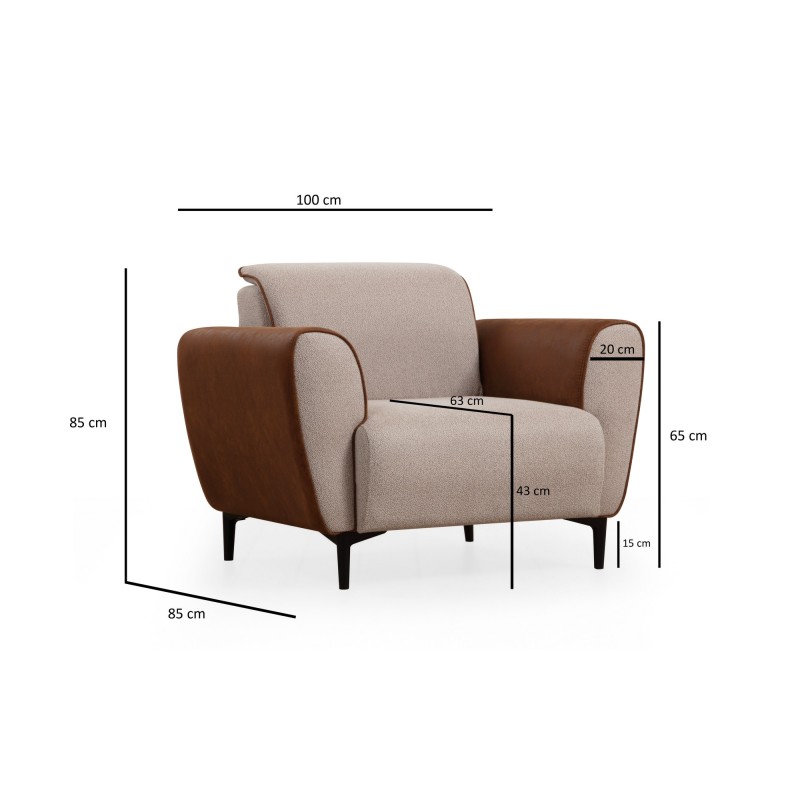 1-Seat Sofa Aren - Beige Beige
Cinnamon