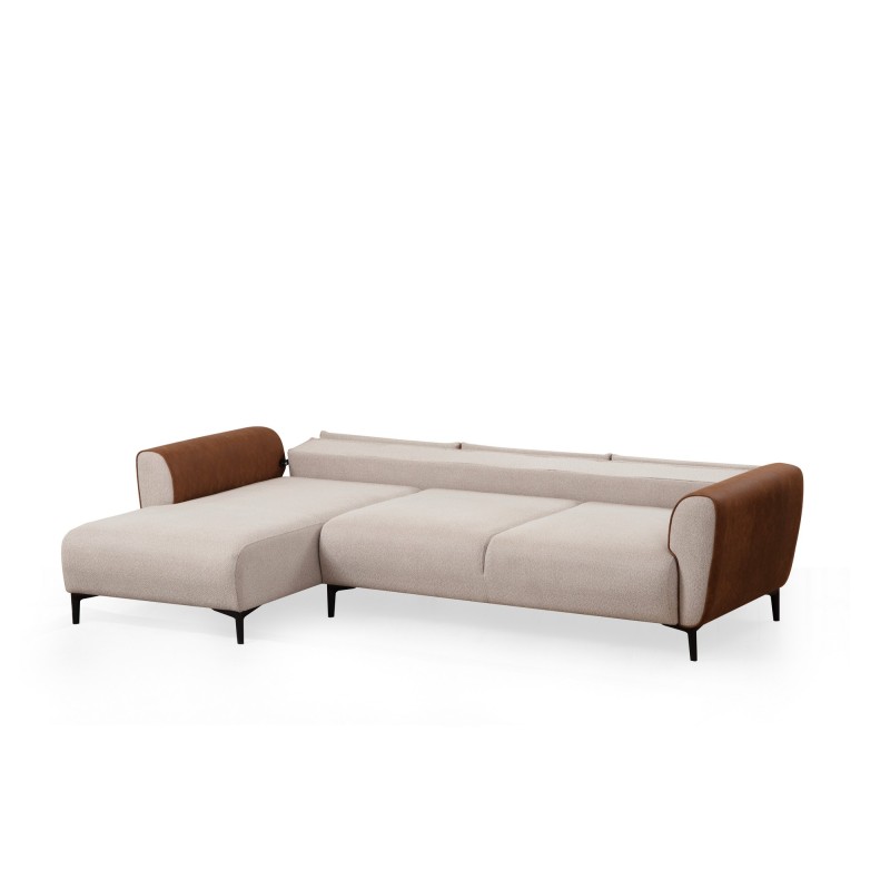 Corner Sofa-Bed Aren Left - Beige, Cinnamon Beige
Cinnamon