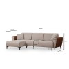 Corner Sofa-Bed Aren Left - Beige, Cinnamon Beige
Cinnamon