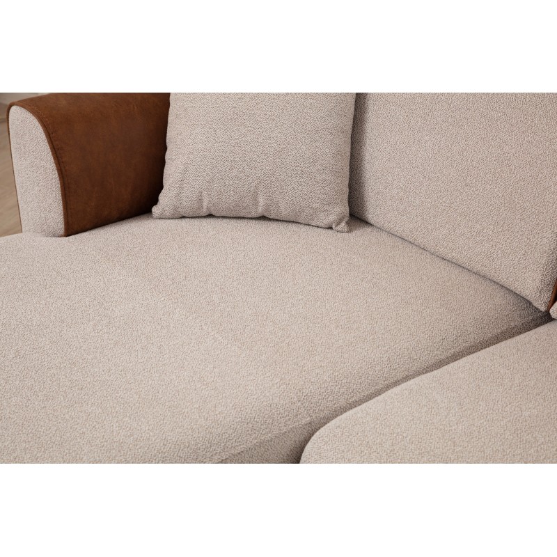 Corner Sofa-Bed Aren Left - Beige, Cinnamon Beige
Cinnamon