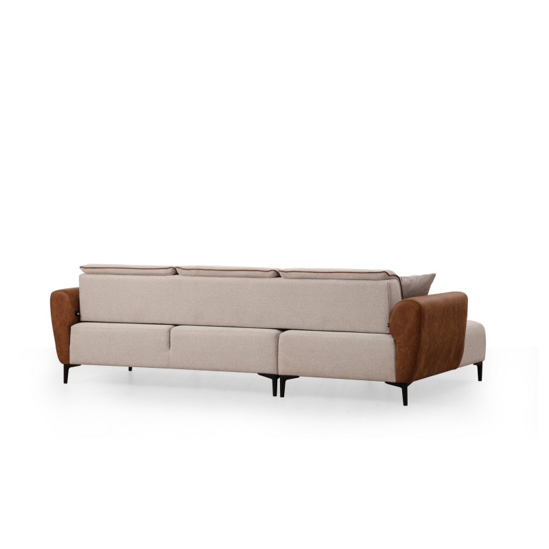 Corner Sofa-Bed Aren Left - Beige, Cinnamon Beige
Cinnamon