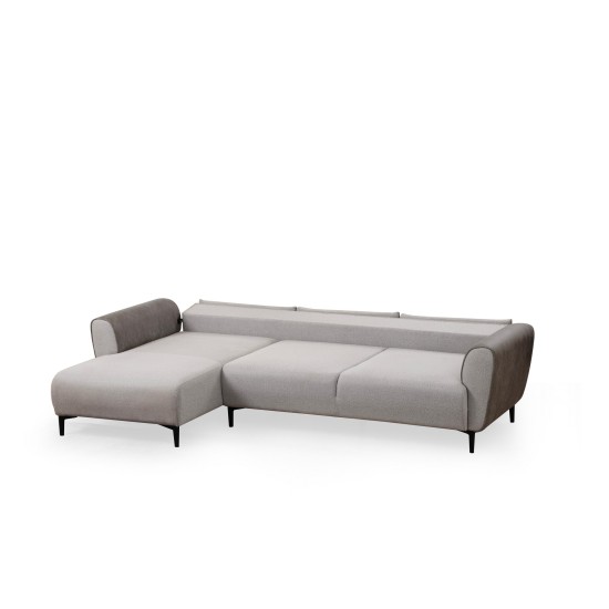 Corner Sofa-Bed Aren Left - Grey Grey Corner Sofa-Bed Aren Left - Grey Grey