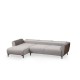 Corner Sofa-Bed Aren Left - Grey Grey Corner Sofa-Bed Aren Left - Grey Grey