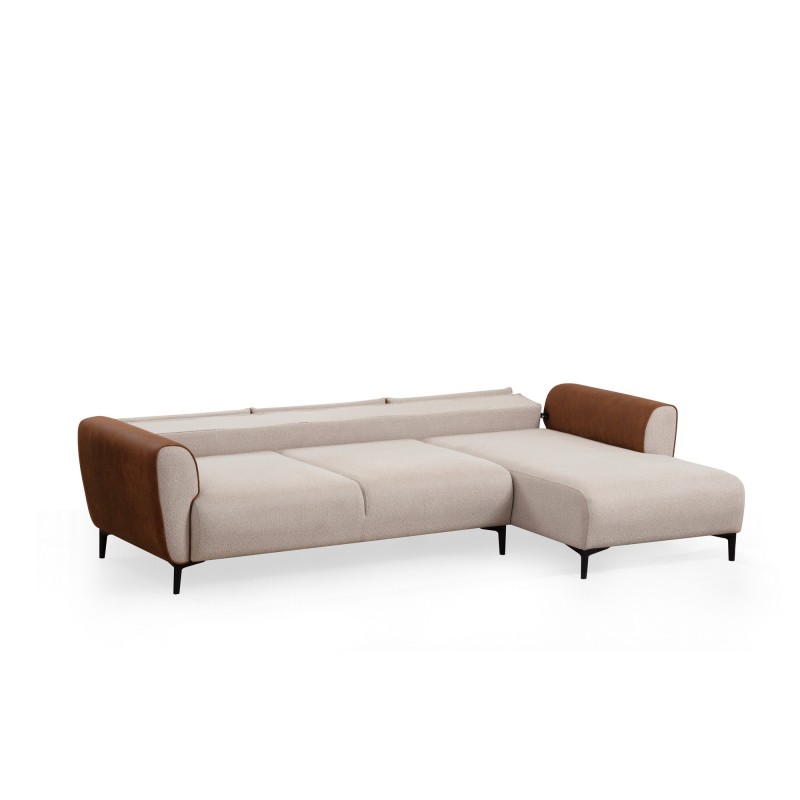 Corner Sofa-Bed Aren Right - Beige, Cinnamon Beige
Cinnamon