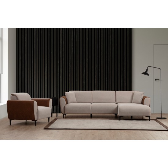 Corner Sofa-Bed Aren Right - Beige, Cinnamon Beige
Cinnamon Corner Sofa-Bed Aren Right - Beige, Cinnamon Beige
Cinnamon