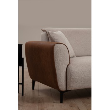 Corner Sofa-Bed Aren Right - Beige, Cinnamon Beige
Cinnamon