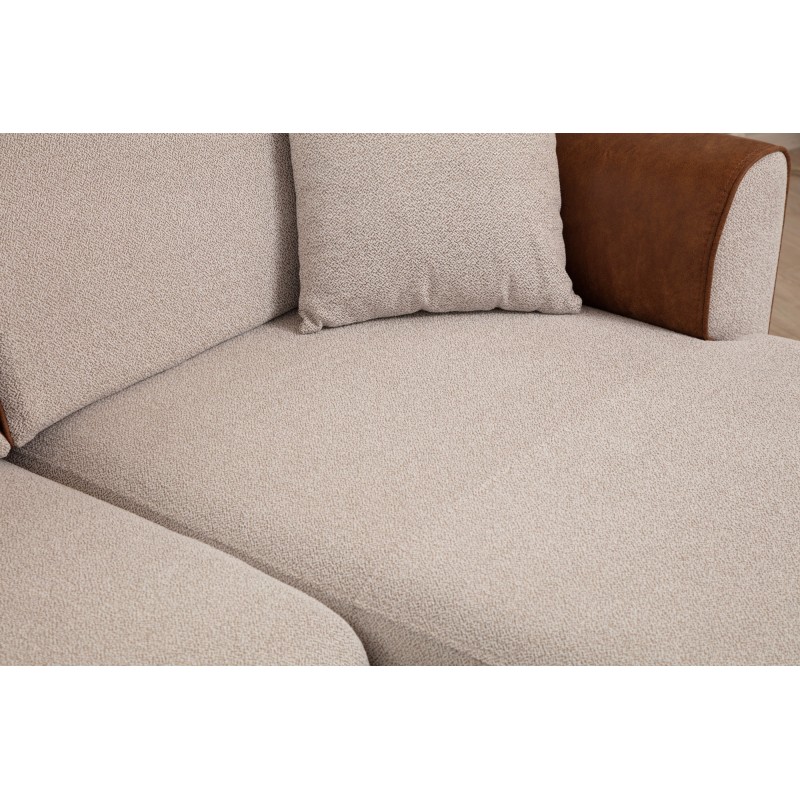 Corner Sofa-Bed Aren Right - Beige, Cinnamon Beige
Cinnamon
